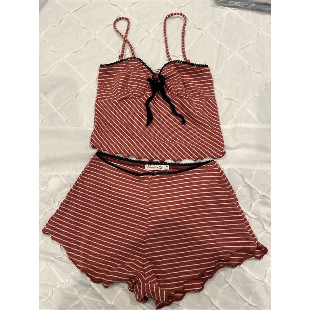 Heart & Hips Women's Short Set Russet Color Size XS